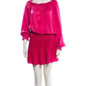 Ramy Brook Fuchsia Smocked Dress
